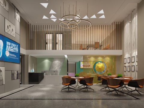  儿童牙科医院3d模型 