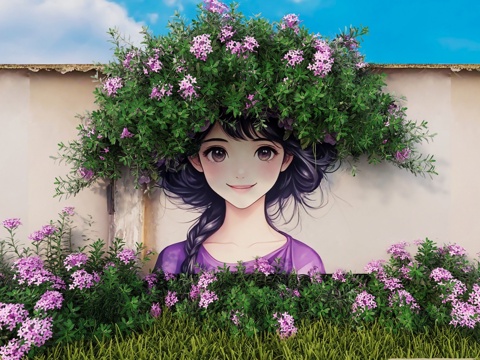  现代美陈墙体su模型 