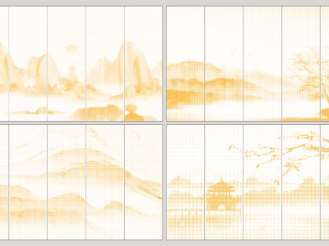  现代铝板穿孔板 冲孔板透光板 护墙板 冲孔板 发光板 铝板su模型 