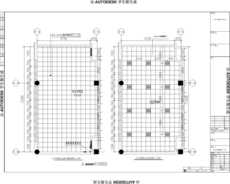  学校教室、综合实践室cad施工图 