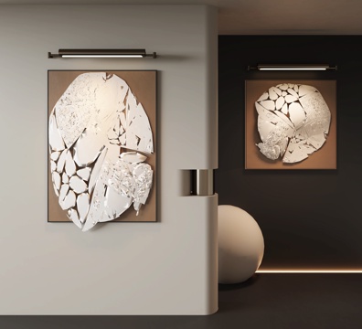  现代装饰画3d模型 