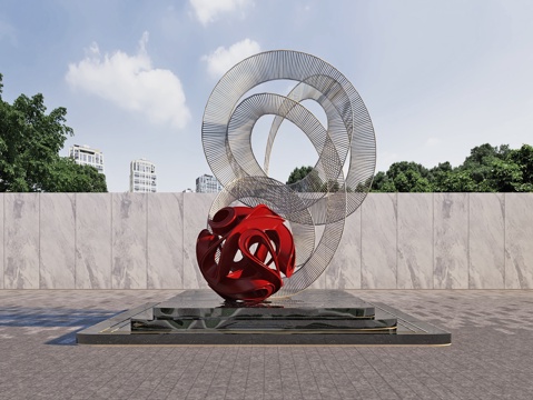  广场装置 雕塑 景观 艺术小品3d模型 