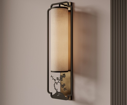  新中式壁灯3d模型 