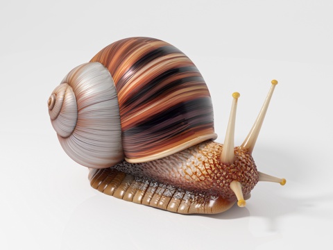  蝸牛仆累瓜牛蜒蚰 爬虫爬宠 标本样品 科普教育 展览展示 手3d模型 