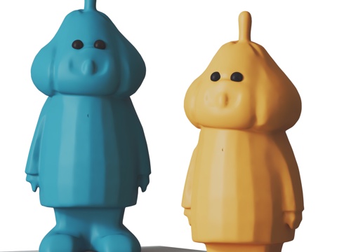  现代南瓜人雕塑3d模型 