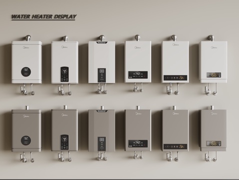  现代热水器 燃气表su模型 