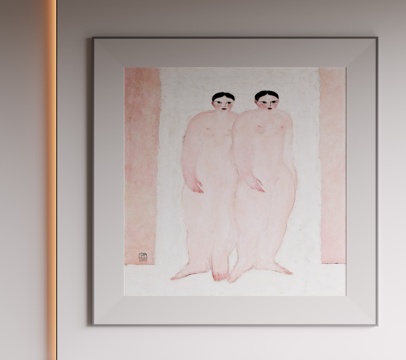  现代极简装饰画 侘寂中古风挂画 奶油风装饰画 意式挂画 黑白su模型 