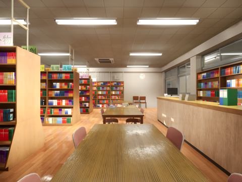  图书馆3d模型 