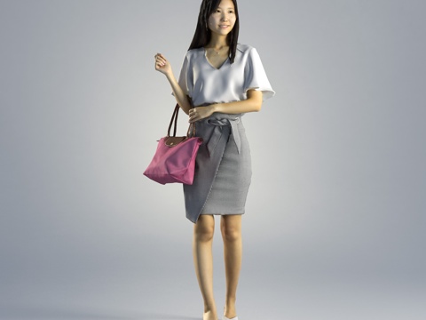  女人3d模型 