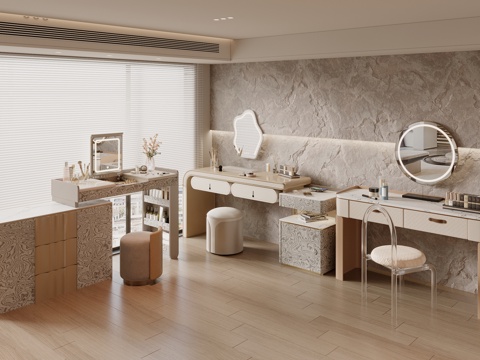  现代梳妆台3d模型 