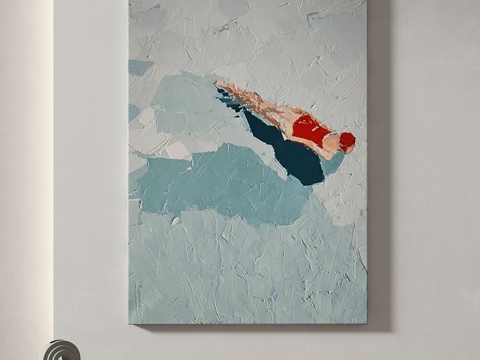  现代，复古，简约，抽象，北欧，轻奢，油画，装饰画3d模型 