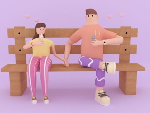  人物 卡通人物3d模型 