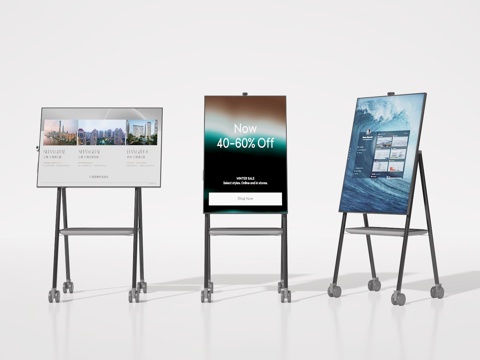  广告展架3d模型 
