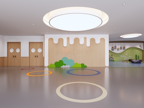  现代幼儿园3d模型 
