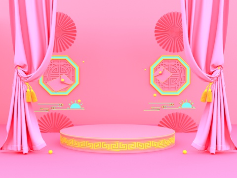  陈设 电商场景3d模型 