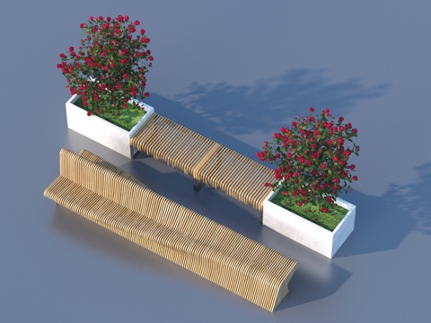  树池 坐凳 树池花坛3d模型 