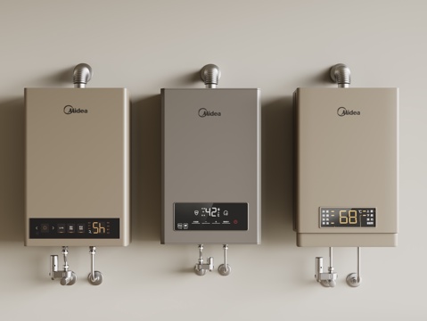  现代热水器 燃气表su模型 