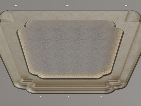  现代天花吊顶3d模型 