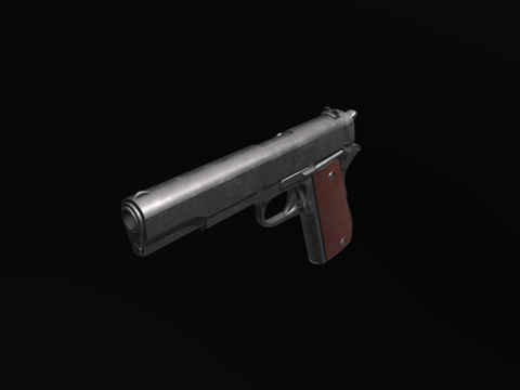  M1911A1手枪3d模型 