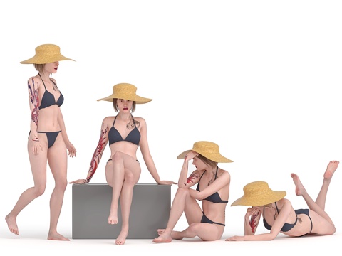  女人3d模型 