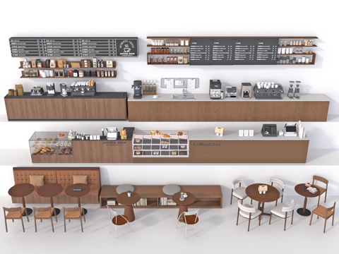  咖啡店3d模型 