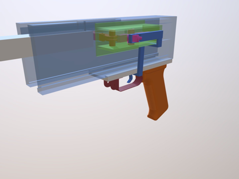  SG-43半自动扳机组配手枪握把3d模型 