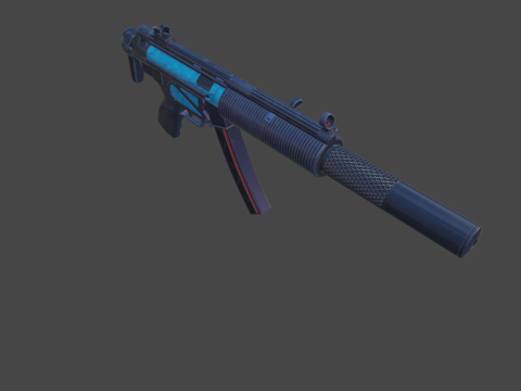  MP5-SD-蓝铜矿3d模型 