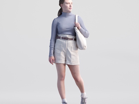  女人3d模型 