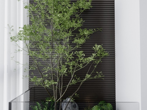  现代景观 造景 植物堆3d模型 