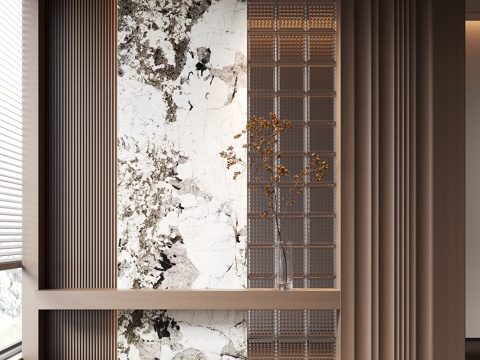  现代意式玄关3d模型 