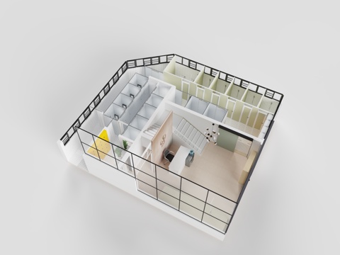  现代 鸟瞰图 鸟瞰3d模型 