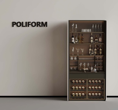 现代酒柜 橱柜su模型