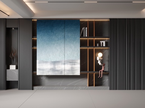  现代意式装饰柜3d模型 