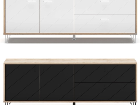  电视柜3d模型 