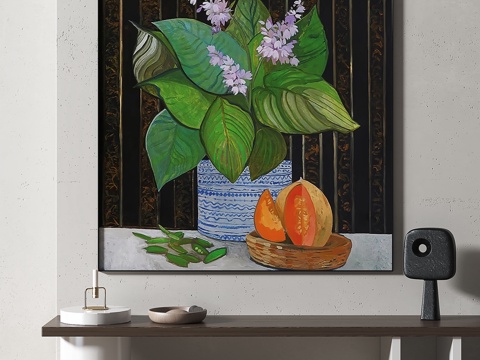  现代，中古，抽象，轻奢，复古，油画，装饰画3d模型 