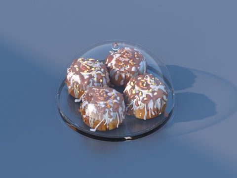  面包 甜点 饼干 大饼 烘焙蛋糕3d模型 