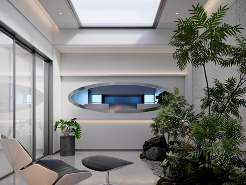  现代景观休闲区3d模型 