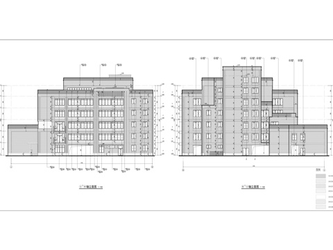  中学综合楼新建工程建筑及装修施工图cad施工图 