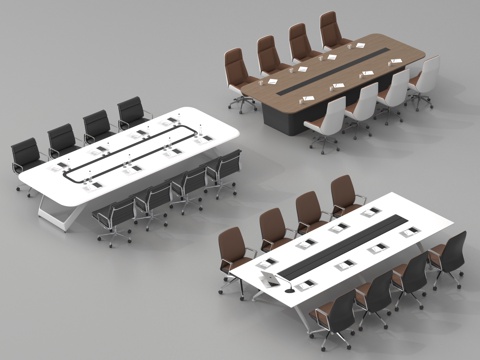  会议桌椅 会议台 会议桌 办公椅3d模型 