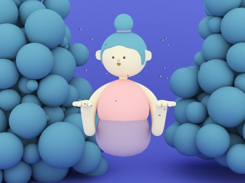  人物 卡通3d模型 