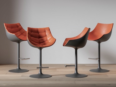  Cassina Stool 中古吧椅 皮革吧椅 美式吧椅3d模型 