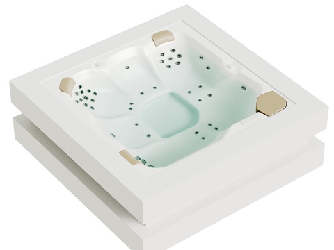  浴缸 泡池3d模型 
