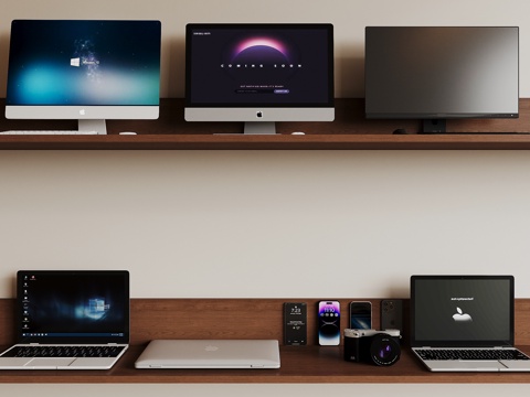  现代电脑3d模型 