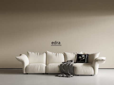  现代多人沙发 edra花瓣沙发 多人沙发 三人沙发 布艺沙发3d模型 
