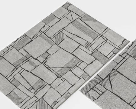  现代地毯 长方形地毯 客厅地毯 印花地毯 布艺地毯3d模型 