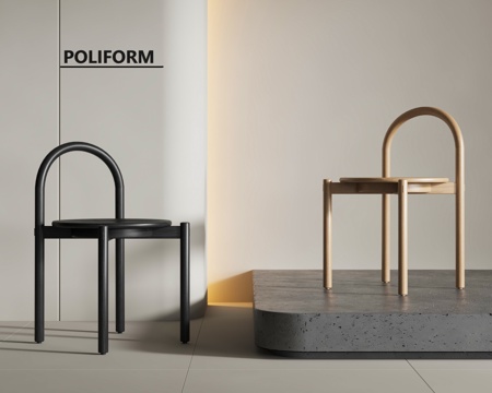  Poliform现代单椅 餐椅 原木单椅3d模型 
