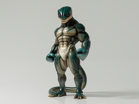 蜥蜴战士拟人生物 生化战士 外星异形 手办玩偶 游戏角色 卡3d模型 