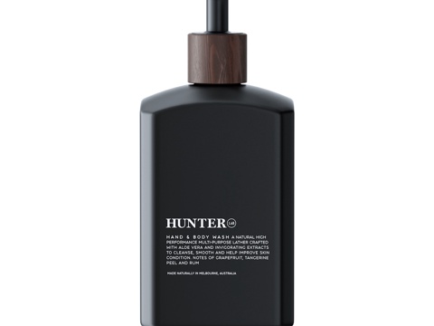  Hunter 洗手液 沐浴露 洗头水 550ml 洗涤用品3d模型 