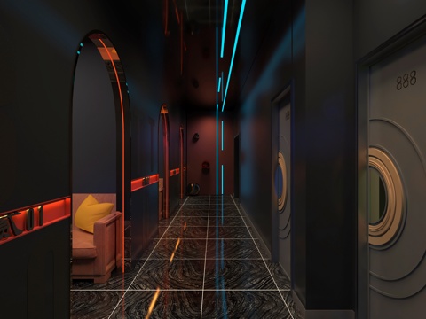  现代/酒吧3d模型 