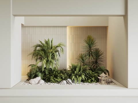  现代植物景观su模型 
